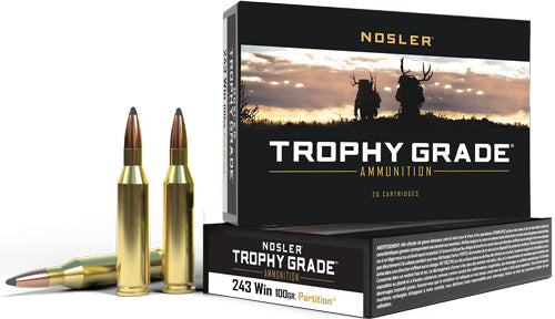 Nosler Bullets Trophy Grade 243 Win 100gr Partition 20rd - Box or Case
