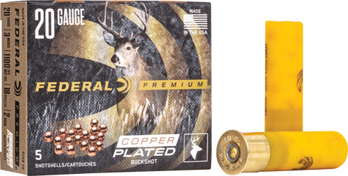 Federal Vital-Shok 20 Gauge 3" #2 Buck 18 Pellets 5 Rd - Box or Case
