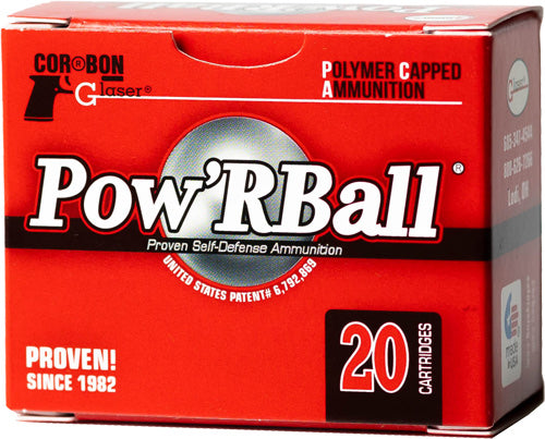 Glaser Ammunition Pow'RBall 38 Special +P 100gr Jacketed Hollow Point 20 Rd - Box or Case