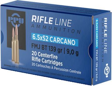 PPU Metric Rifle 6.5x52mm Carcano 139gr FMJ 20rd - Box or Case