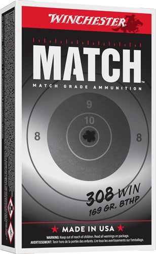 Winchester Ammunition Match Elite .308 Win 169gr HPBT 20 Rd - Box or Case