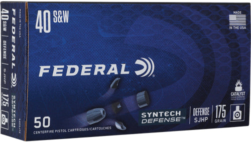 Federal Syntech Defense 40 S&W 175gr Segmented Hollow Point 50 Rd - Box or Case