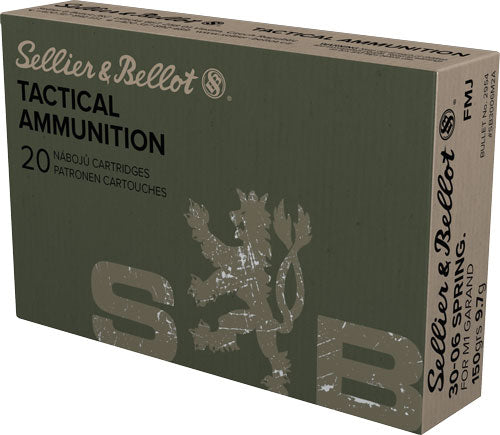 Sellier & Bellot 30-06 Springfield 150gr FMJ M2 Ball 20 Rd - Box or Case