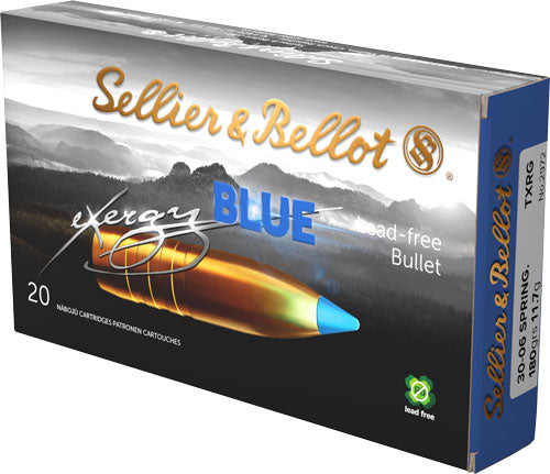 Sellier & Bellot eXergy Blue 30-06 Springfield 180gr Polymer Tipped 20rd - Box or Case