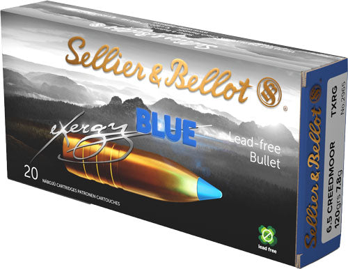 Sellier & Bellot 6.5 Creedmoor 120gr eXergy Blue (TXRG) 20 Rd - Box or Case