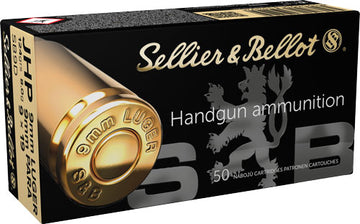 Sellier & Bellot SB9D 9mm Luger 124gr JHP 50 Rd - Box or Case