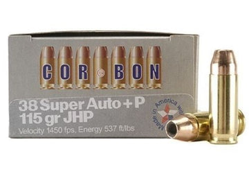 Cor-Bon Self Defense 38 Super +P 115gr JHP 20 Rd - Box or Case