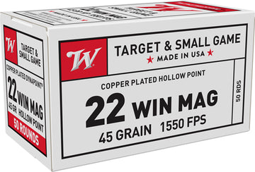Winchester Ammunition DynaPoint 22 WMR 45gr Plated Hollow Point 50 Rd - Box or Case