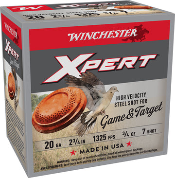 Winchester Ammunition Xpert Steel 20 Gauge 2.75" 3/4 oz #7 Shot 1325 fps - Box or Case