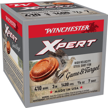 Winchester Ammunition Xpert Steel 410 Bore 3" 3/8 oz #7 Shot - Box or Case