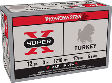 Winchester Ammunition Super-X Turkey 12 Gauge 3" 1-7/8 oz #5 Shot 10 Rd - Box or Case