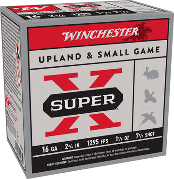 Winchester Ammunition Super-X 16 Gauge 2.75" 1-1/8 oz #7.5 Shot 25 Rd - Box or Case