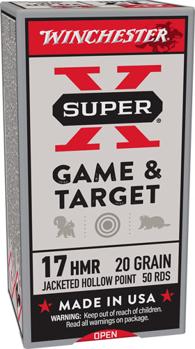 Winchester Ammunition Super-X 17 HMR 20gr XTP JHP 2375 fps 50 Rd - Box or Case
