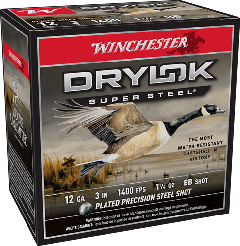 Winchester Ammunition Drylok 12 Gauge 3" 1-1/4 oz #BB Shot - Box or Case