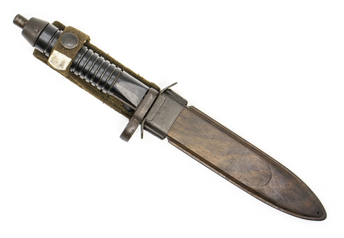 G3 Bayonet w/Scabbard, 12 Groove, Early Straight Handle - Good - B Grade