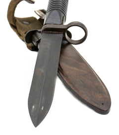 G3 Bayonet w/Scabbard, 12 Groove, Early Straight Handle - Good - B Grade