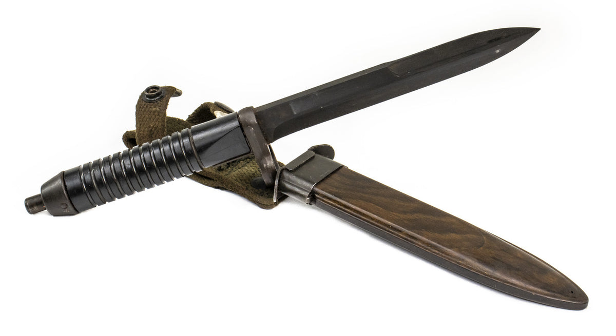 G3 Bayonet w/Scabbard, 12 Groove, Early Straight Handle - Good - B Grade