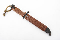 Russian Tula 6x4 AKM Type 2 Bayonet Matching w/ Scabbard, Star - Fair, Incomplete