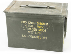 FN M249/M249S 200rd Ammo Box w/ 500, M27 Links - 4 Pack