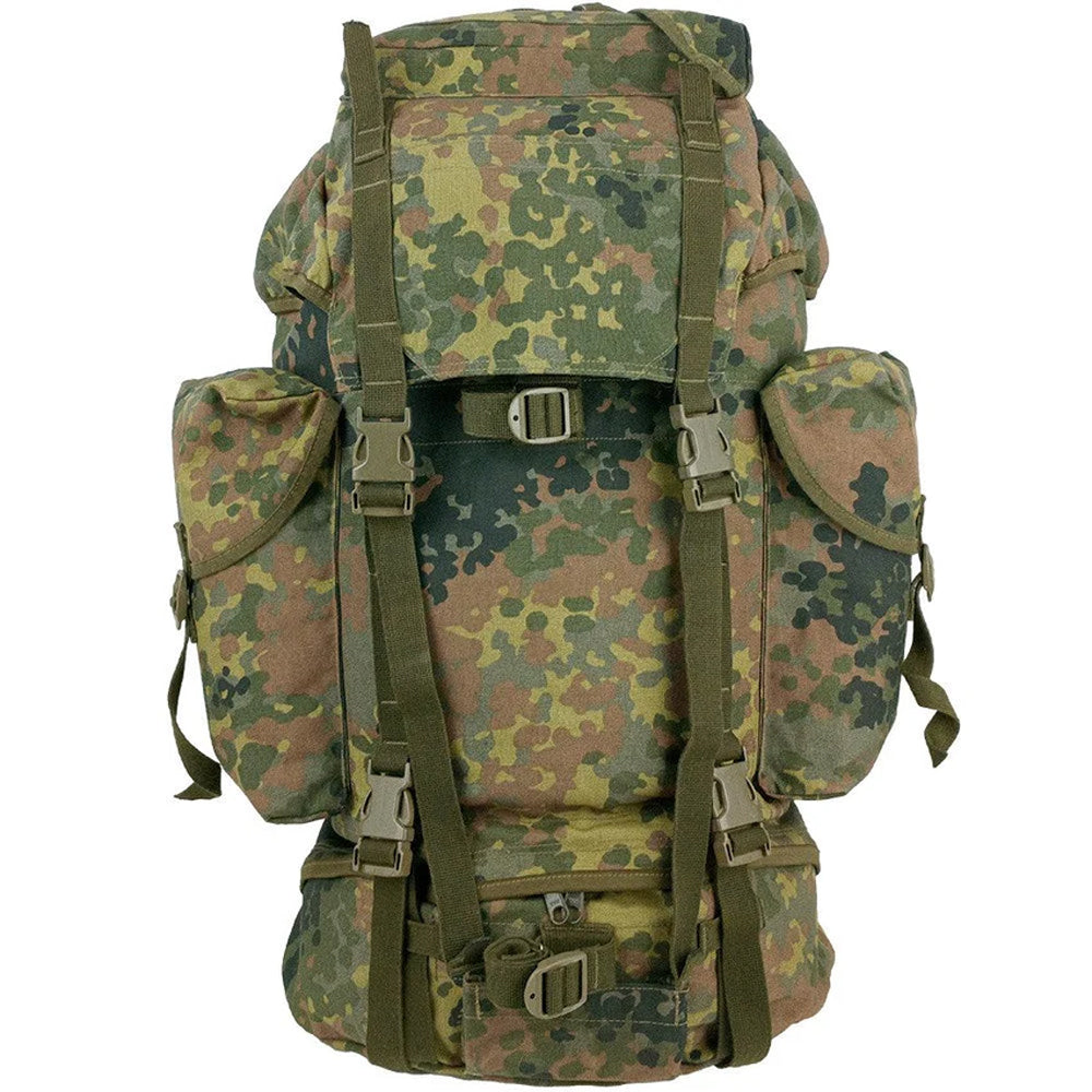 Vintage German Cold War 9-Piece Field Gear - Flecktarn Combat Rucksack - Used