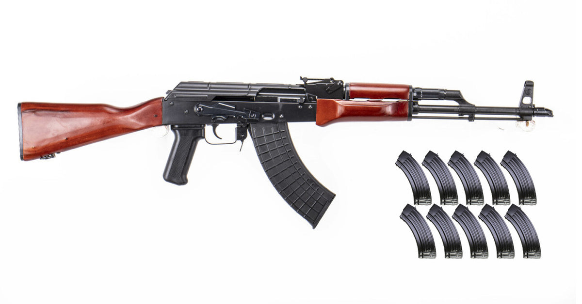 Riley Defense AK-47 7.62x39mm 16.25" Classic Teak Black Oxide Rifle - Cherry Wood Stock