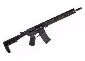 Unique-ARS Freedom .223 AR-15  Wylde 16 30+1 Black 6 Position Skeletonized A-Frame Stock Black Unique Grip Right Hand with 15 Slim Handguard