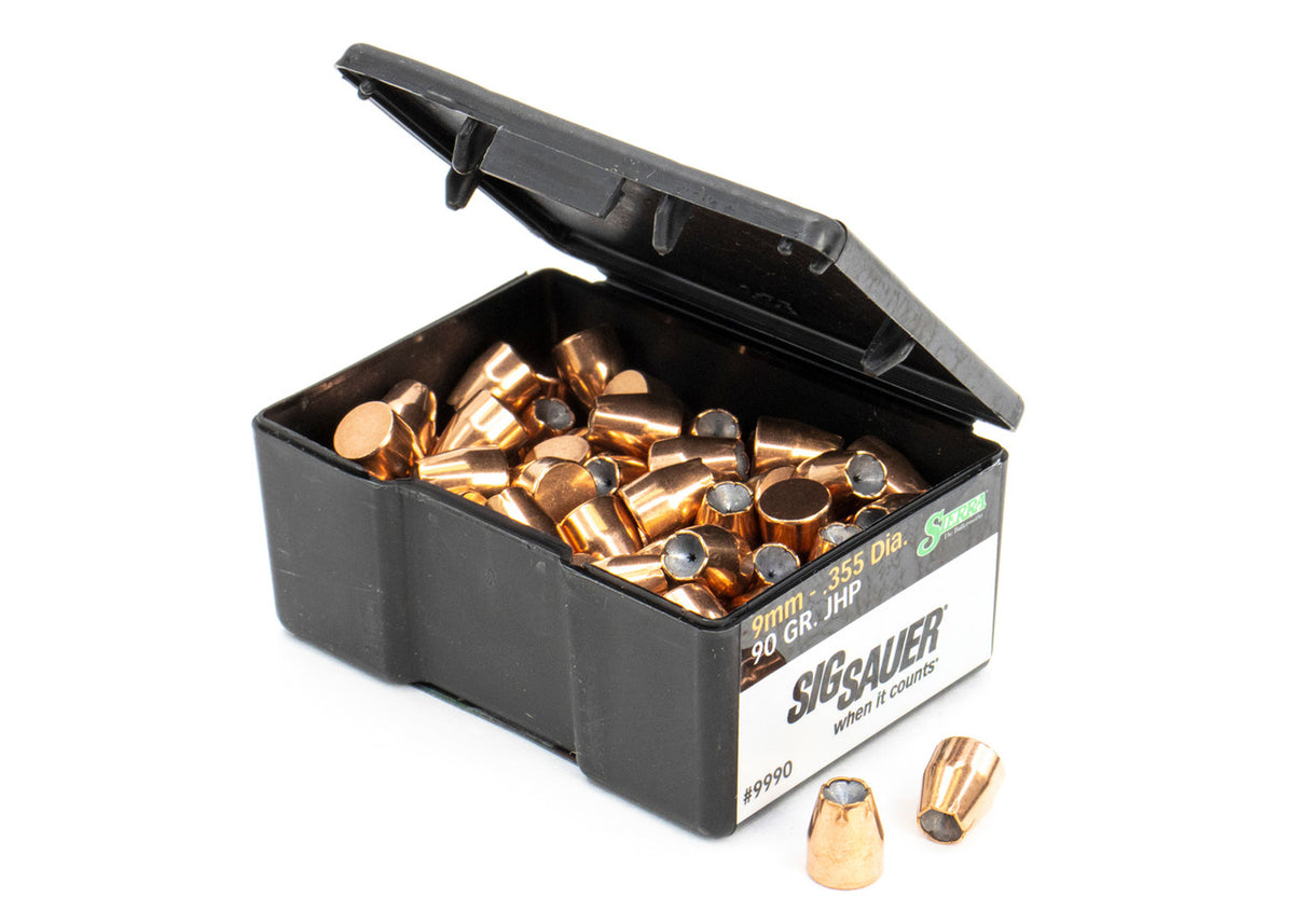 SIERRA BULLETS 9MM .355 90GR JHP SIG V-CROWN 100CT