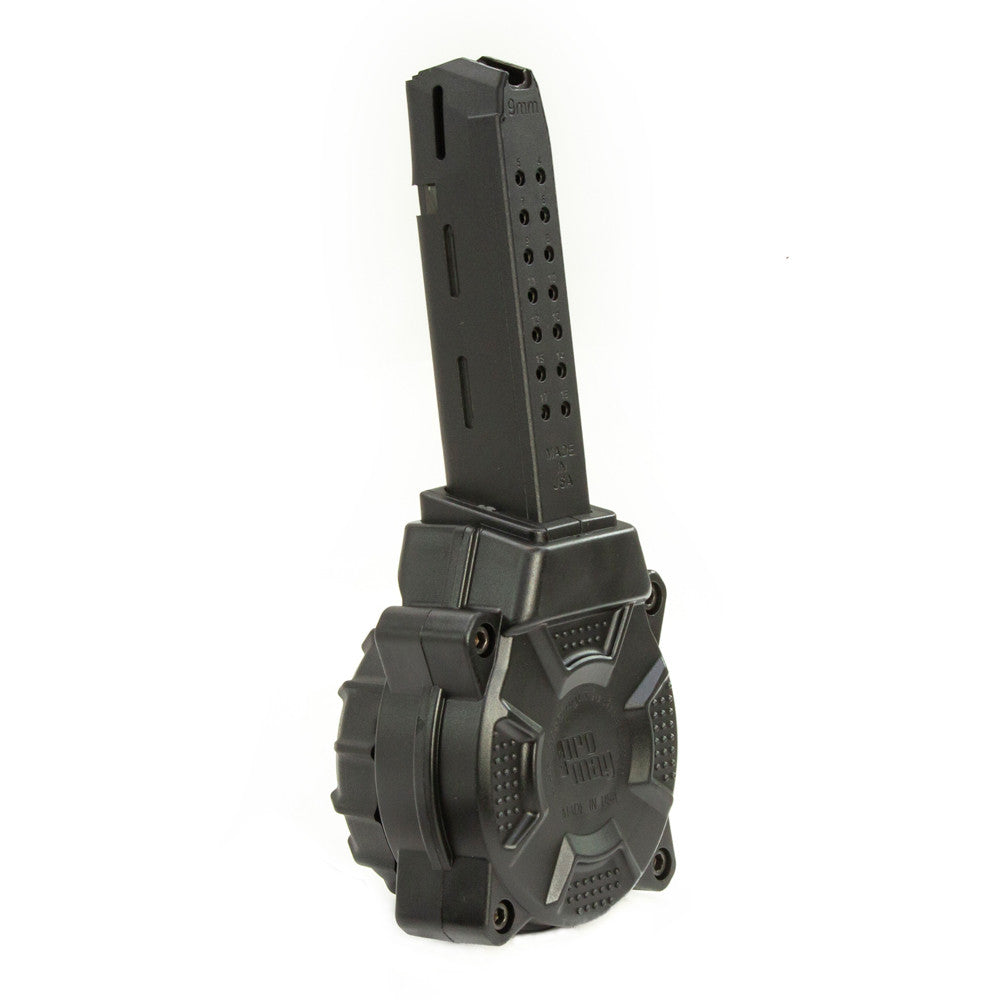 ProMag Glock Compatible  9mm Luger G17, 19, 30rd Drum - Black