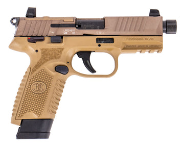 FN 502 Tactical .22 LR 10+1 15+1 4.6" Threaded Barrel FDE Optic Ready Slide