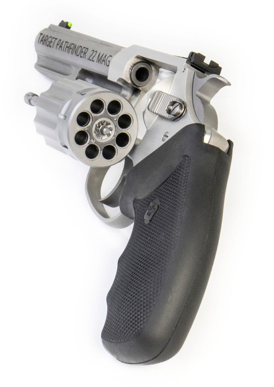 Charter Arms .22 Mag, 8-Shot Pathfinder Target Revolver 1pc. Black Rubber Grip Stainless