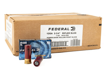 Federal Power-Shok 12 Gauge Shotshell 250 Rounds 2 3/4" 1 oz Rifled HP Slug