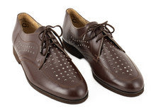 Czech Size 11 Vented Dress Shoes - Brown