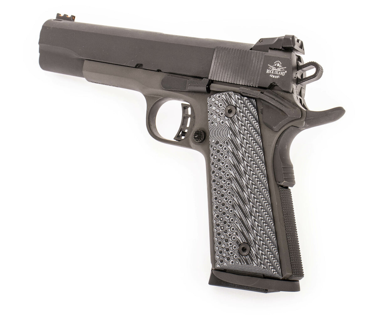 Rock Island Rock Ultra FS .45 ACP 5" Barrel, 8+1 Black Parkerized Gray G10 Grip Fixed Sights
