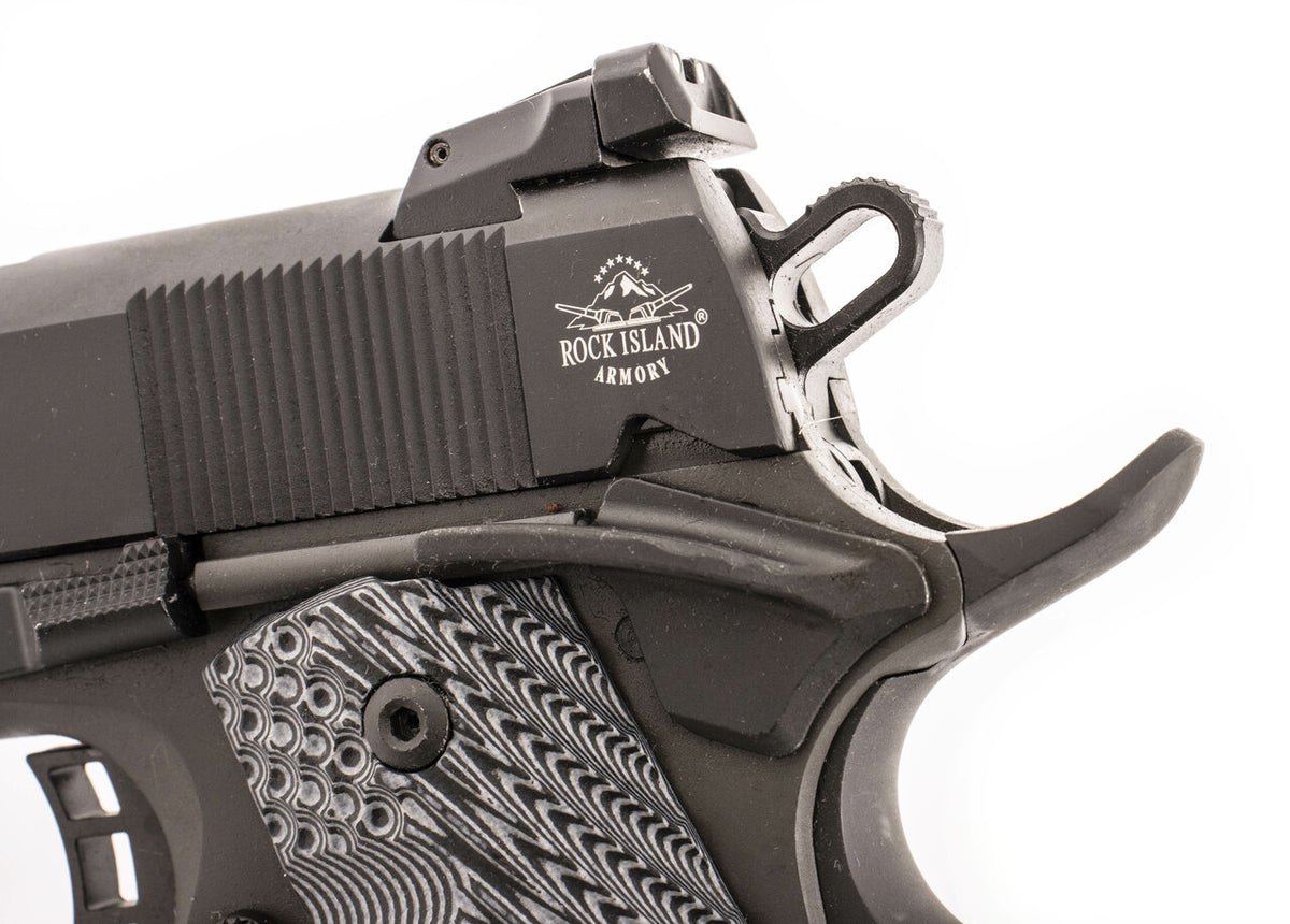 Rock Island Rock Ultra FS .45 ACP 5" Barrel, 8+1 Black Parkerized Gray G10 Grip Fixed Sights