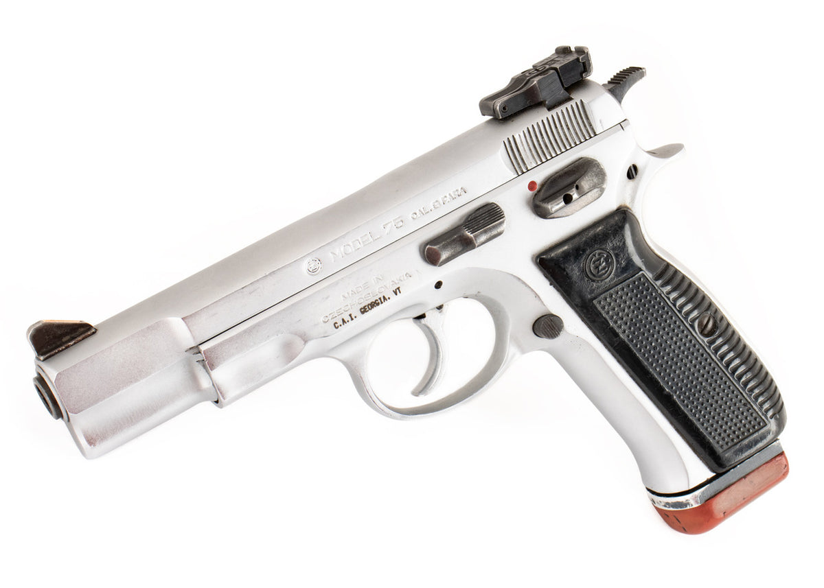 Ceska CZ 75 9mm 4.6" Barrel Pistol w/ Chrome Round Trigger & Spur Hammer - Excellent Condition