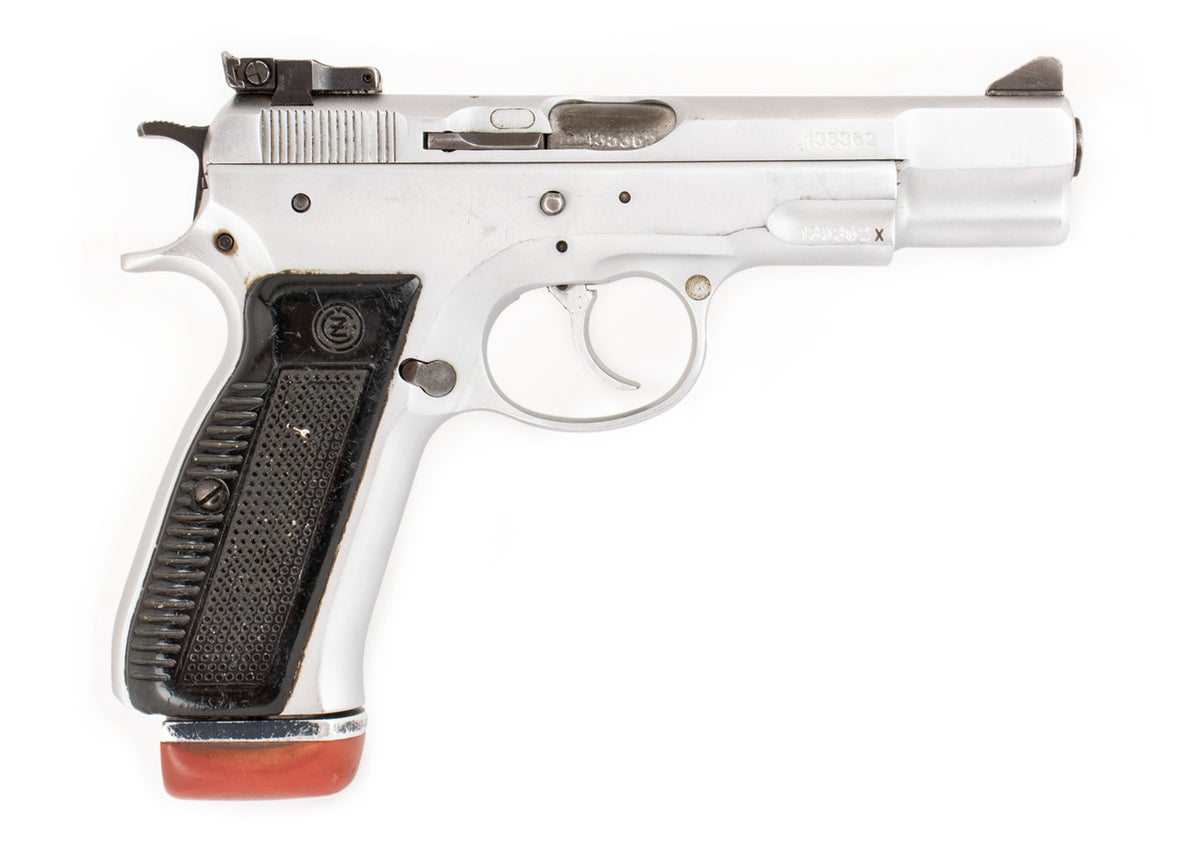 Ceska CZ 75 9mm 4.6" Barrel Pistol w/ Chrome Round Trigger & Spur Hammer - Excellent Condition
