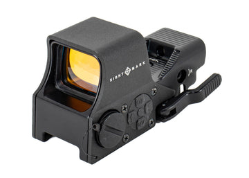 Sightmark Ultra Shot M-Spec 1x 33x24mm 65 MOA Illuminated Red Circle Dot Crosshair CR2 Black Matte