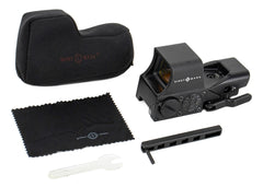Sightmark Ultra Shot M-Spec 1x 33x24mm 65 MOA Illuminated Red Circle Dot Crosshair CR2 Black Matte