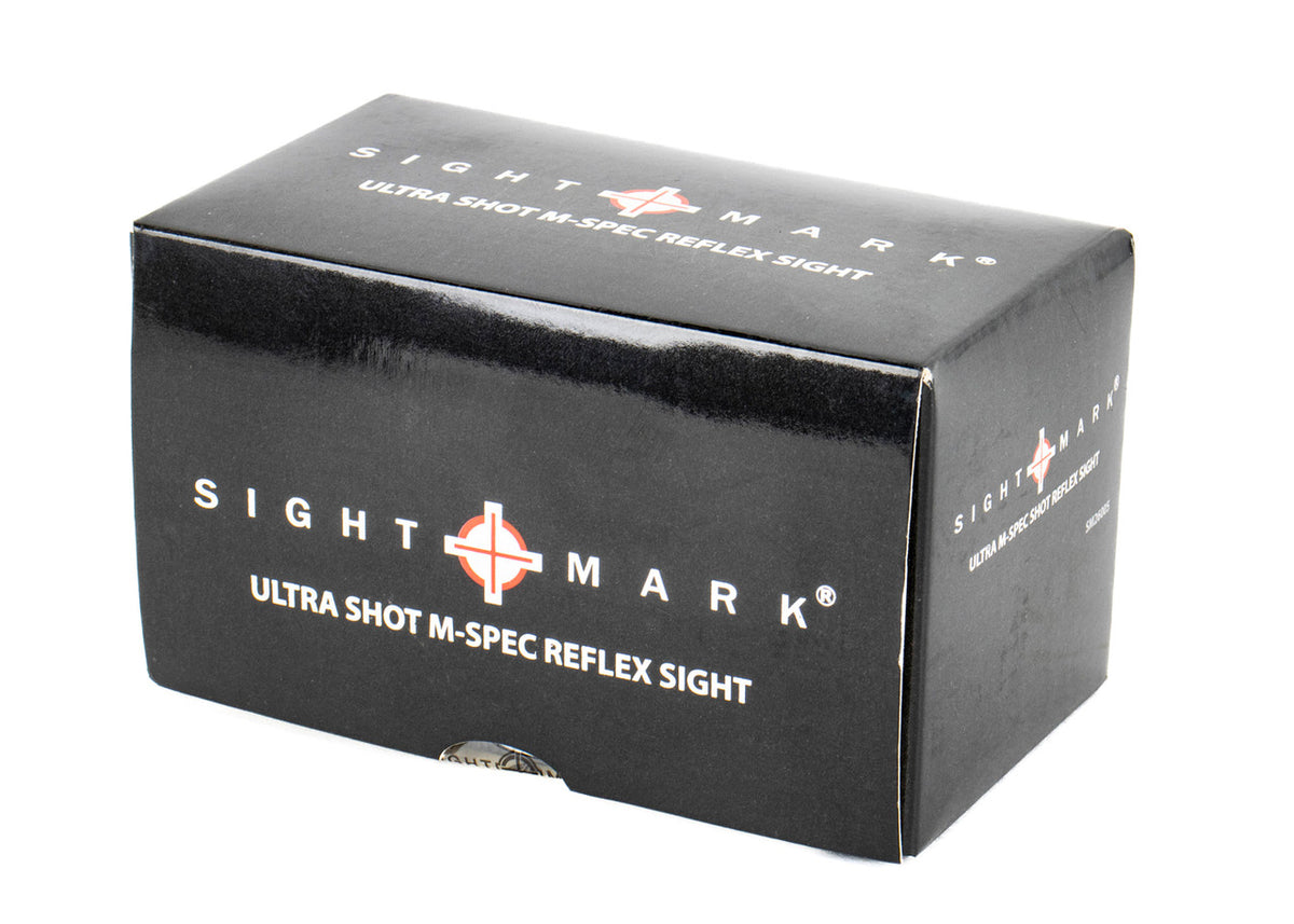 Sightmark Ultra Shot M-Spec 1x 33x24mm 65 MOA Illuminated Red Circle Dot Crosshair CR2 Black Matte
