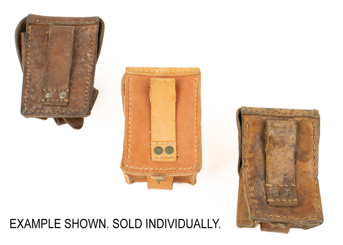Serbian Used Leather Mauser Cartridge Pouch - 1 Pack
