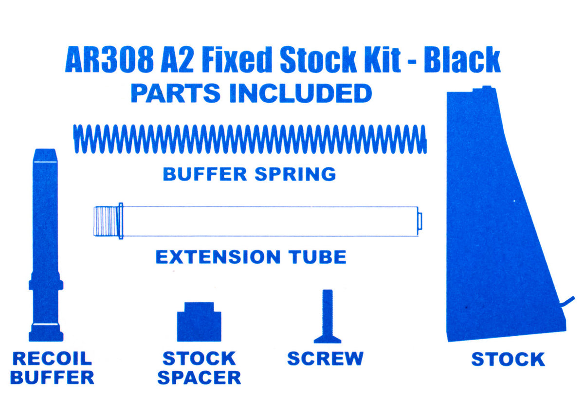 UTG AR308 A2 Style Fixed Buttstock Complete Assembly