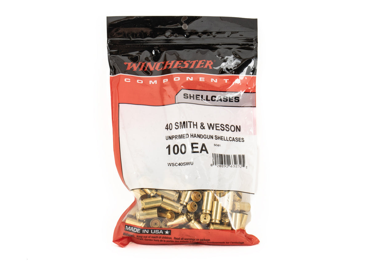 Winchester Ammo .40 S&W Handgun Brass 100 Per Bag