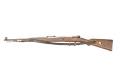 German-Portuguese K98 M937B Mauser Rifle - Historical 8mm Collector's Piece with Crest - Non-Matching Bolt  - Good