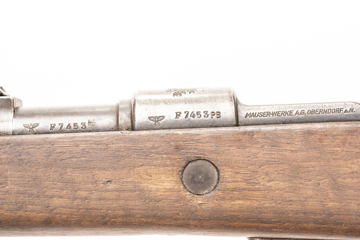 German-Portuguese K98 M937B Mauser Rifle - Historical 8mm Collector's Piece with Crest - Non-Matching Bolt  - Good