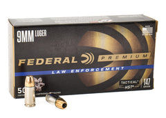 FEDERAL PREMIUM HST 9mm 147GR JHP 1000RD CASE P9HST2