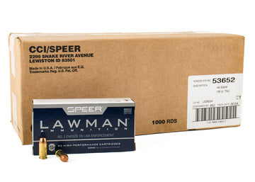 Speer Ammo Lawman 40 S&W 180 gr Total Metal Jacket 1000rd Box