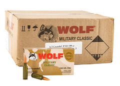 Wolf 6.5 Grendel 100gr FMJ Steel Case 500rd Box