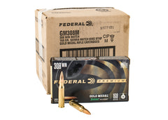 FEDERAL GOLD MEDAL 308 WIN 168GR 200RD CASE GM308M