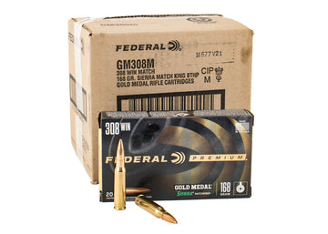 FEDERAL GOLD MEDAL 308 WIN 168GR 200RD CASE GM308M