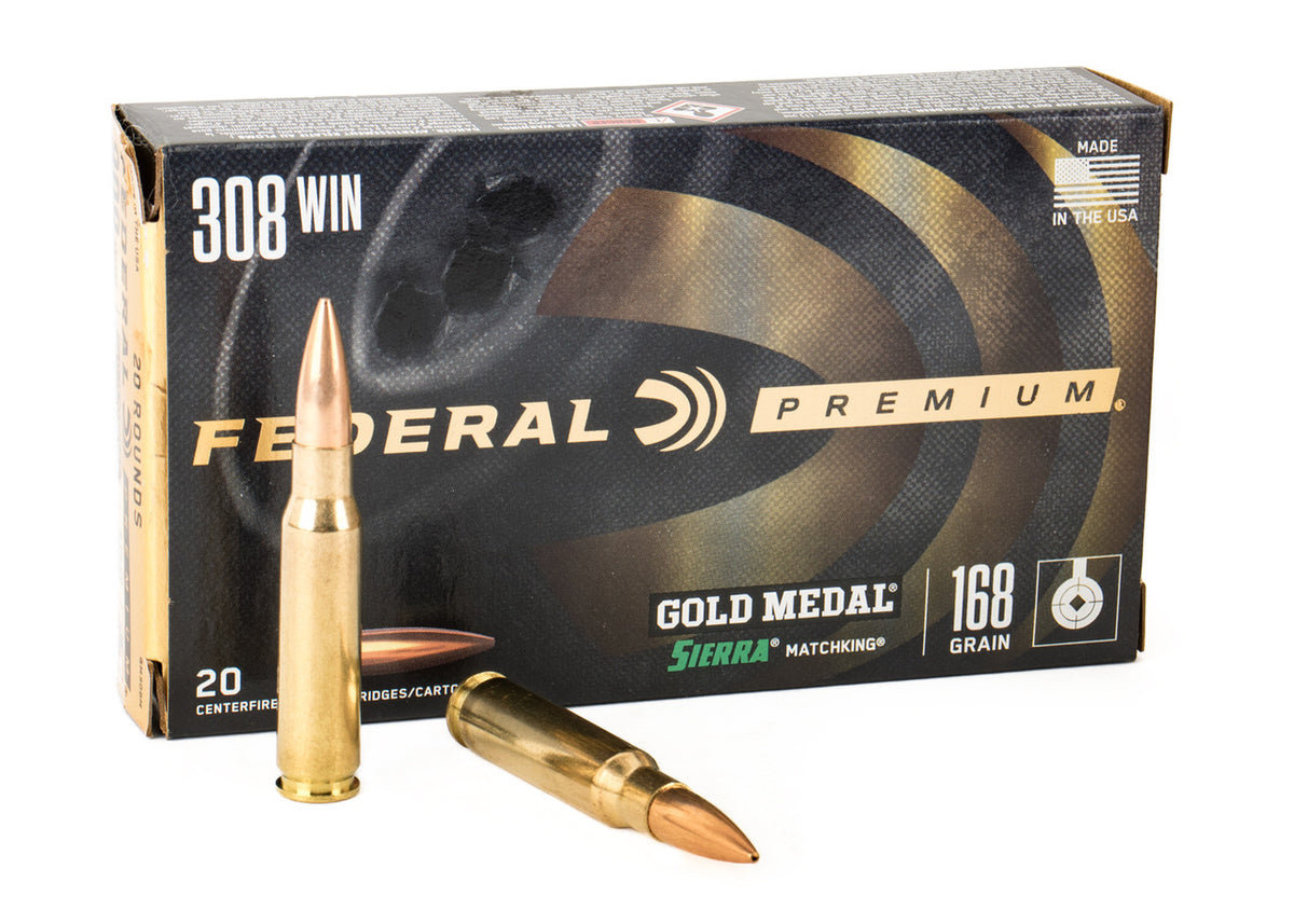 FEDERAL GOLD MEDAL 308 WIN 168GR 200RD CASE GM308M